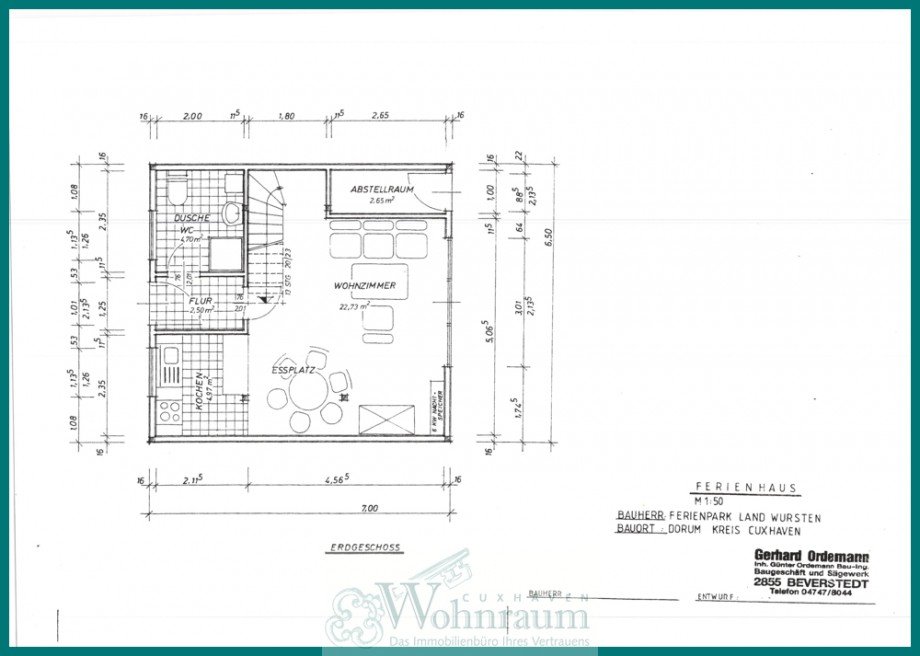 Grundriss EG Ferienhaus Dorum