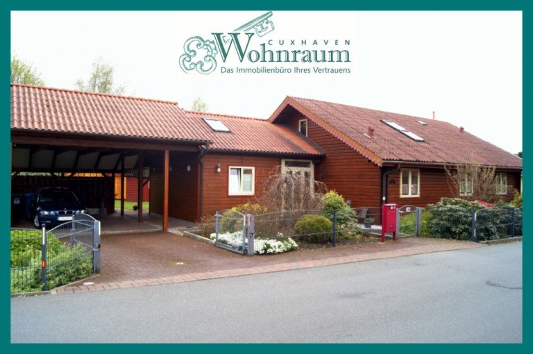Au�enansicht Lamstedt Doppelhaush�lfte Gem�tliche Blockbohlen-Doppelhaush�lfte in ruhiger Lage