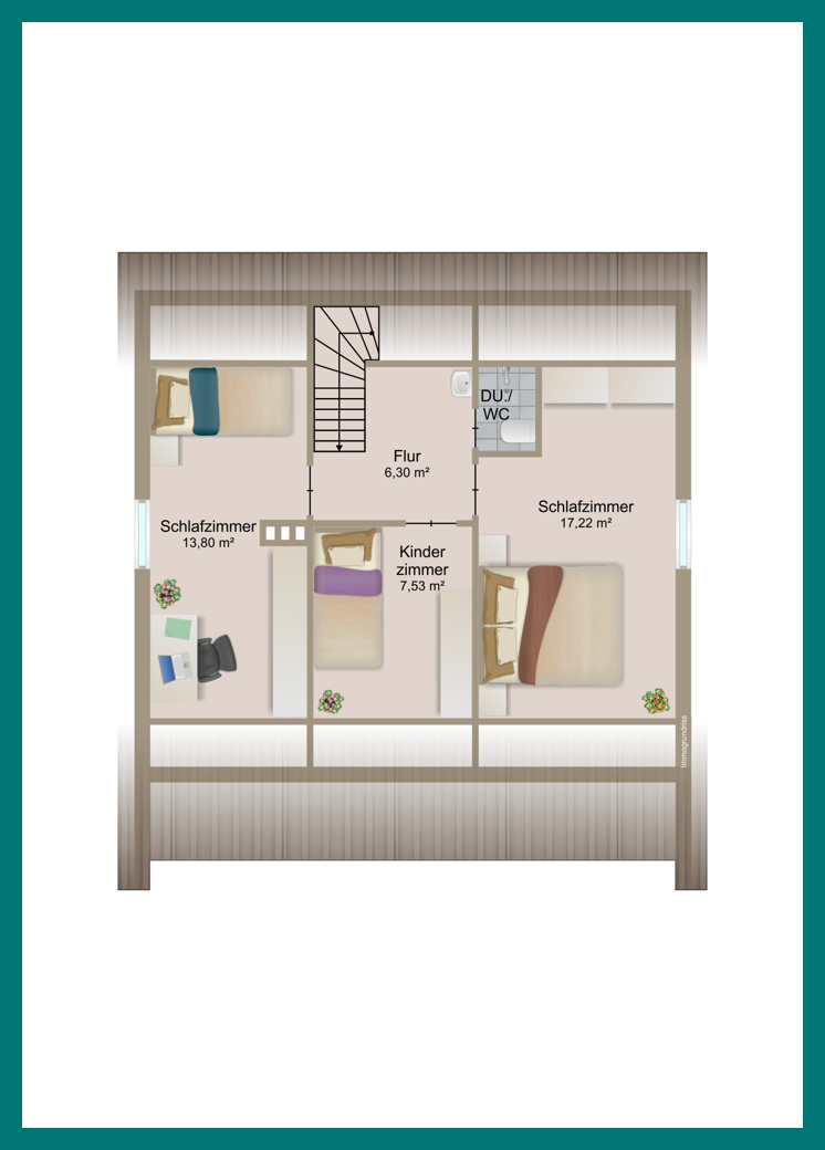 Grundriss OG Einfamilienhaus Cuxhaven / Sahlenburg