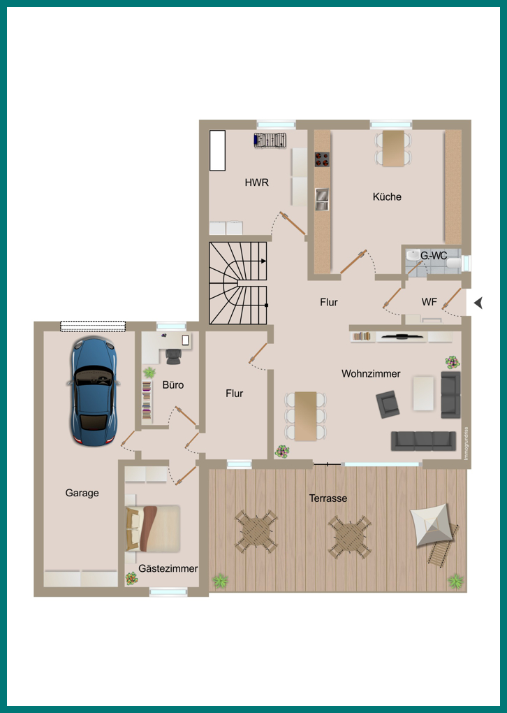 Grundriss EG Einfamilienhaus Wurster Nordseek�ste