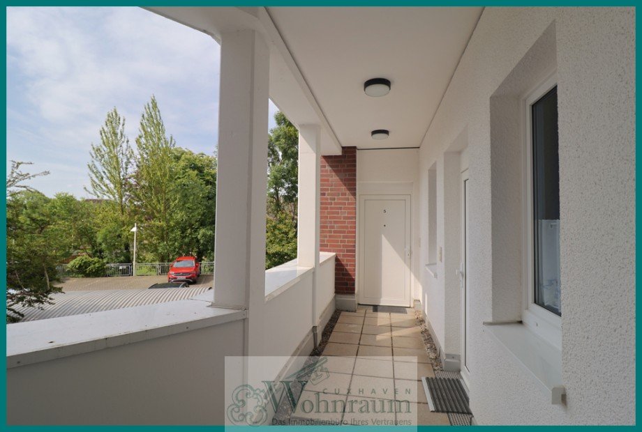 Laubengang zur Wohnung Erdgeschosswohnung Cuxhaven