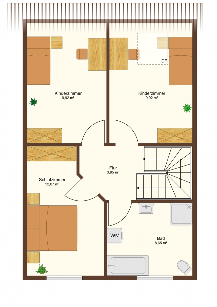 Grundriss DG Reihenmittelhaus Cuxhaven / Groden