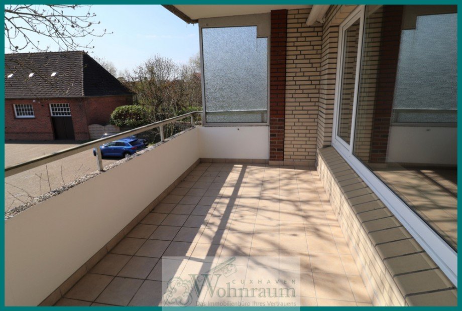 Balkon in S�dausrichtung Etagenwohnung Cuxhaven / D�se