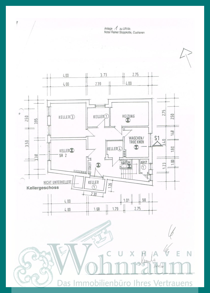 Grundriss Keller Etagenwohnung Cuxhaven