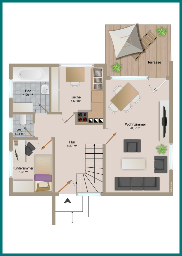 EG Einfamilienhaus Nordleda