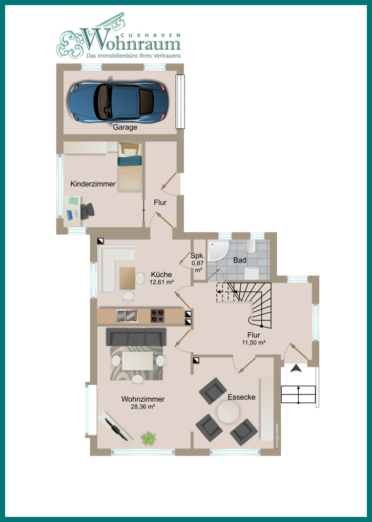 Grundriss EG Einfamilienhaus Cuxhaven / Altenwalde