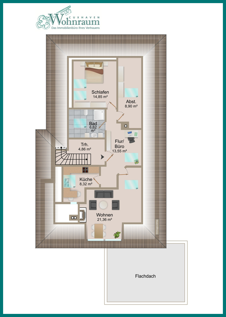 Obergeschoss Bungalow Wurster Nordseek�ste