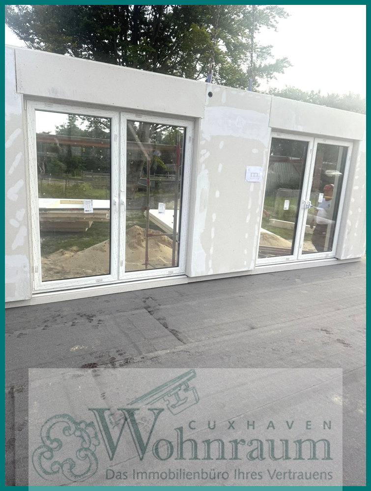 Montage der Elemente Doppelhaush�lfte Cuxhaven / Altenbruch