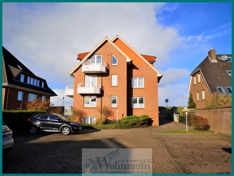 Ansicht vom Parkplatz Etagenwohnung Cuxhaven / Duhnen