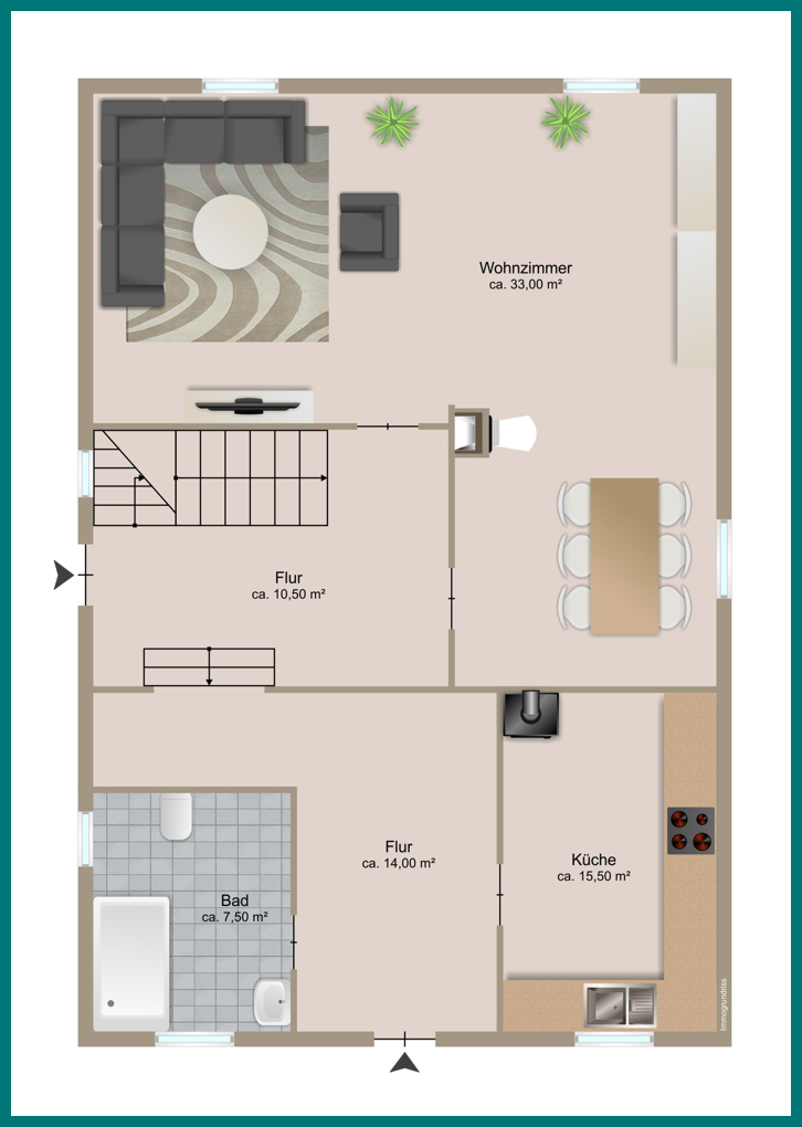 Grundriss EG Einfamilienhaus Cuxhaven