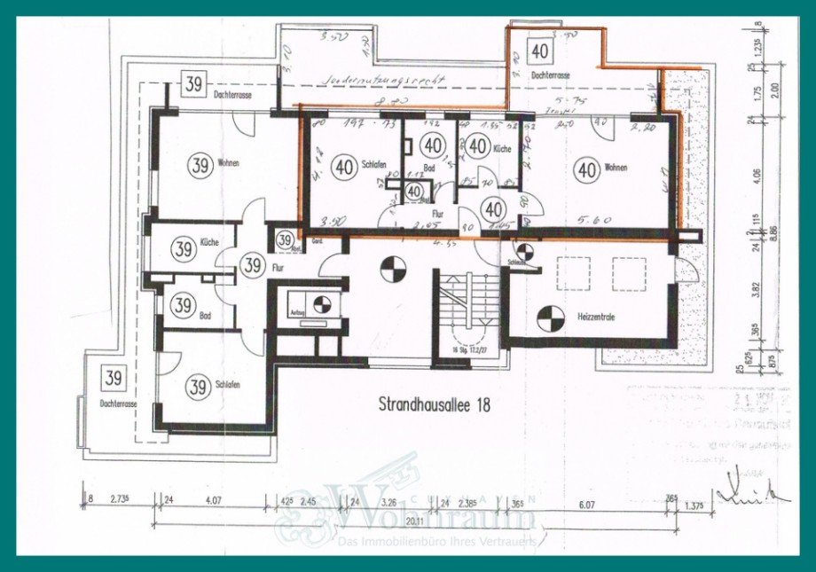 Grundriss Penthousewohnung Cuxhaven
