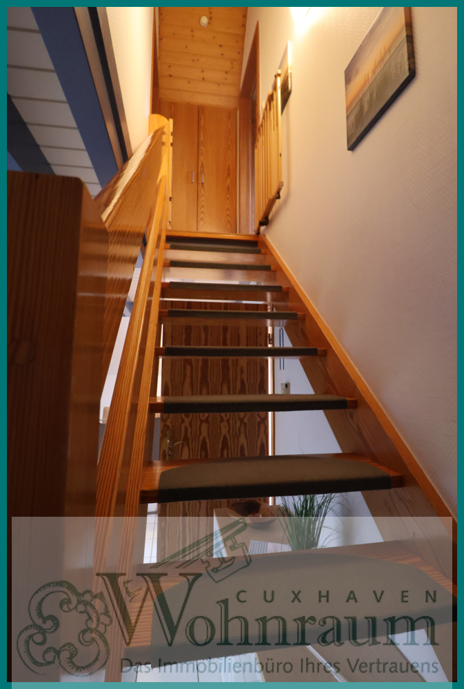 Treppe zum DG Ferienhaus Dorum