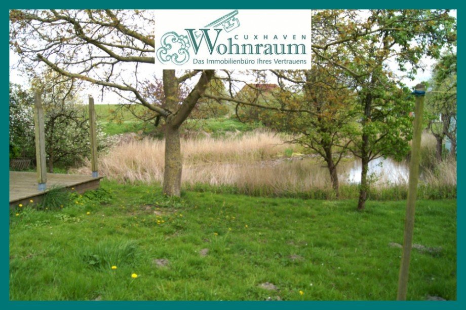 Teich Einfamilienhaus Wischhafen
