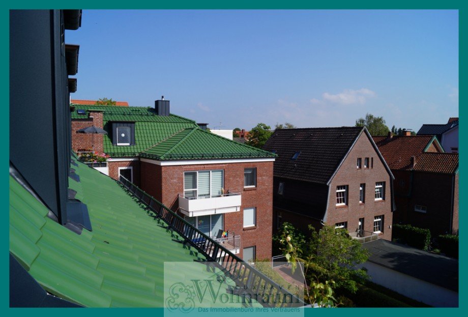 Blick vom Balkon Dachgeschosswohnung Cuxhaven