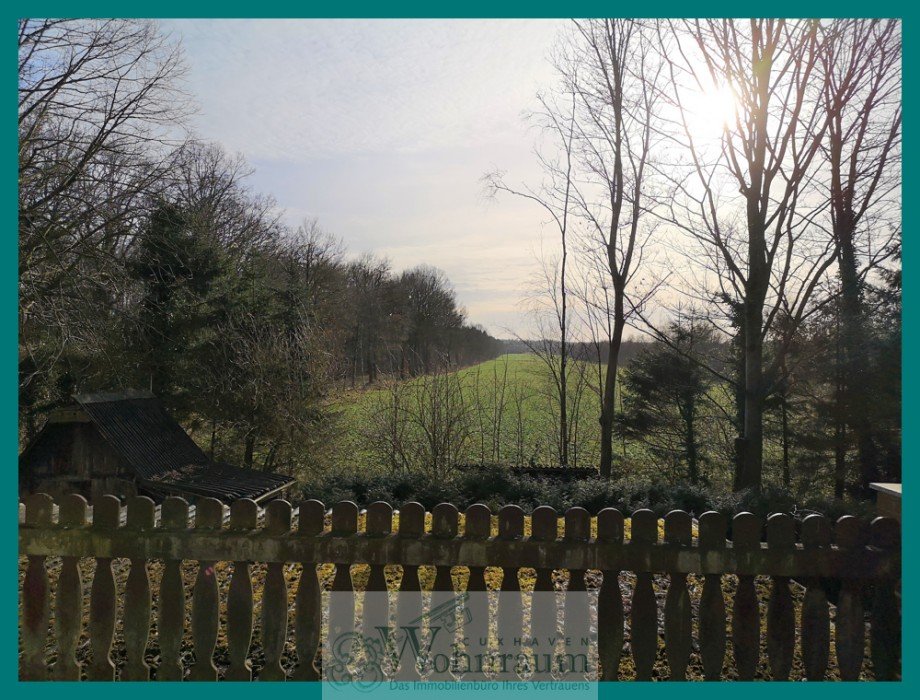 Blick vom Balkon Einfamilienhaus Geestland-Hymendorf