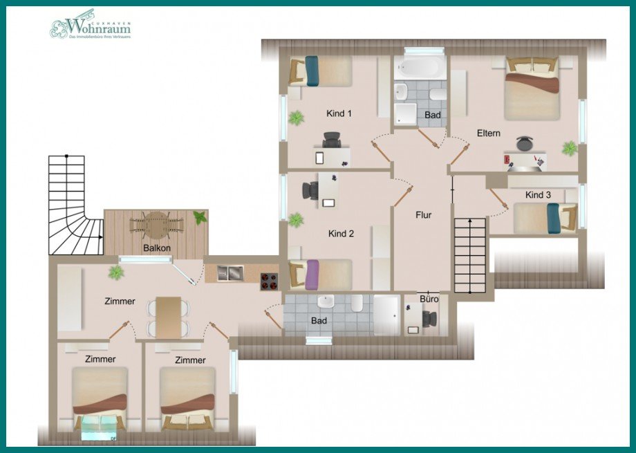 Obergeschoss Einfamilienhaus Wurster Nordseek�ste