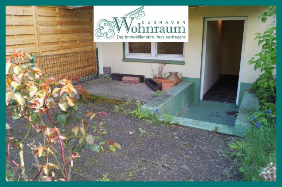 Blick auf die Terrasse Reihenmittelhaus Bremen