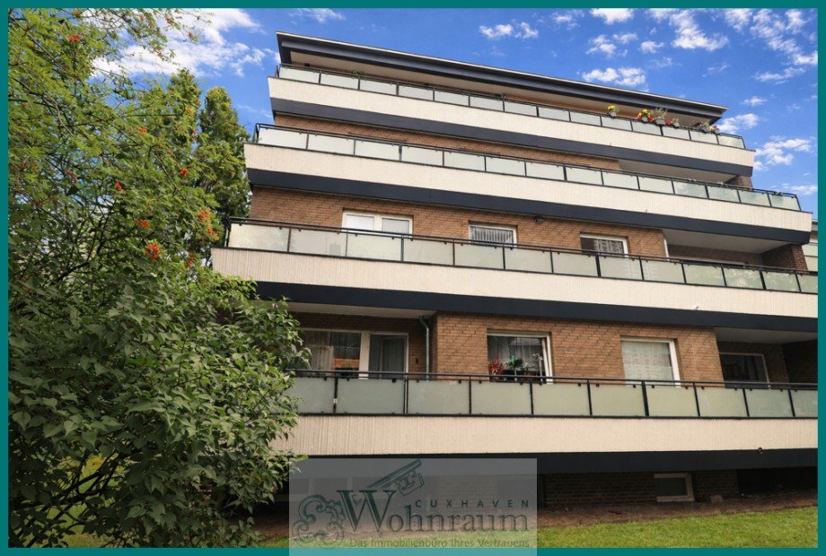 Blick auf die Westseite Erdgeschosswohnung Cuxhaven