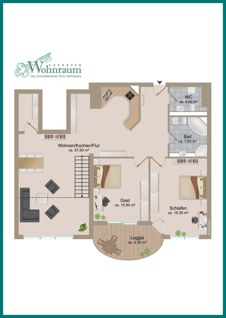 Grundriss Etagenwohnung Cuxhaven / D�se