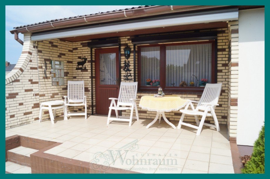 sonnige Terrasse Einfamilienhaus Wurster Nordseek�ste