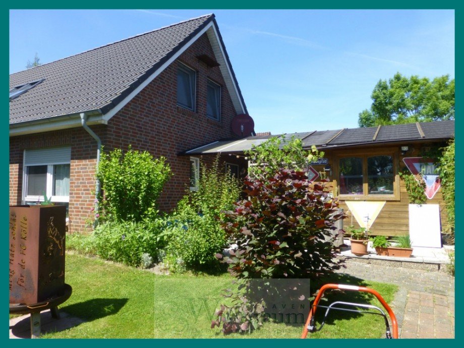 Blick in den Garten Einfamilienhaus Belum