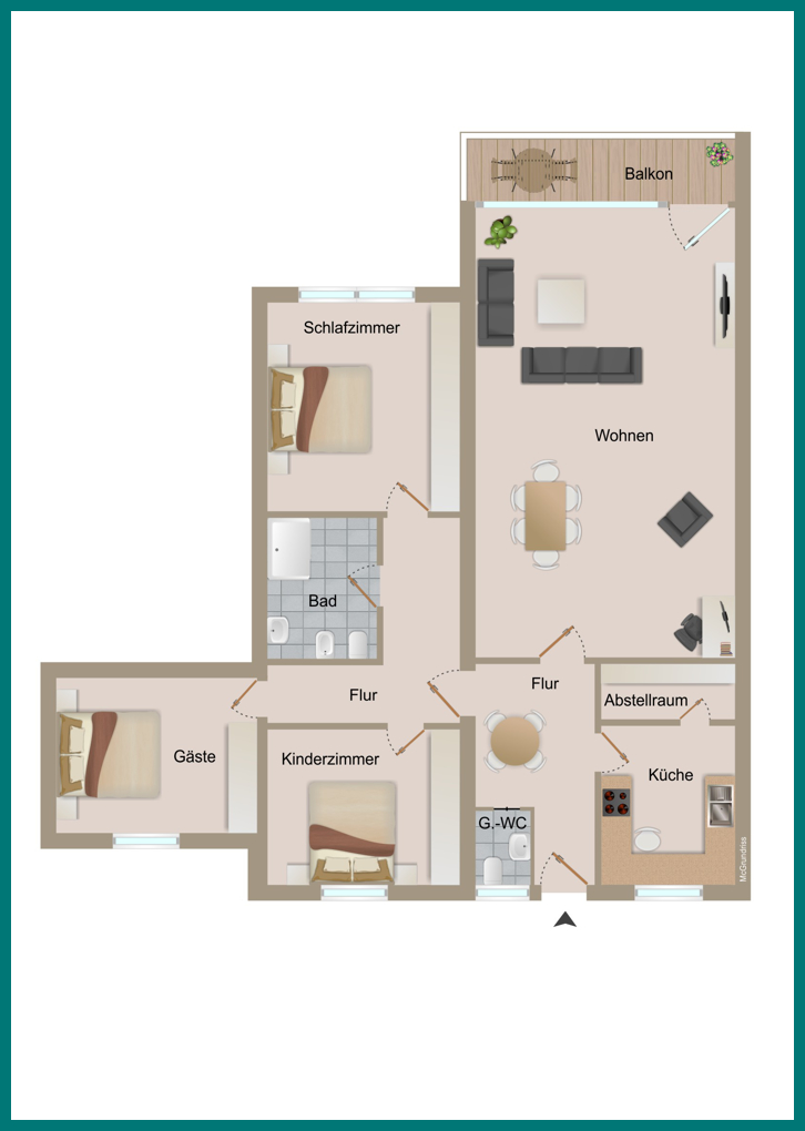 Wohnung_Grundriss_Wohnung Etagenwohnung Cuxhaven