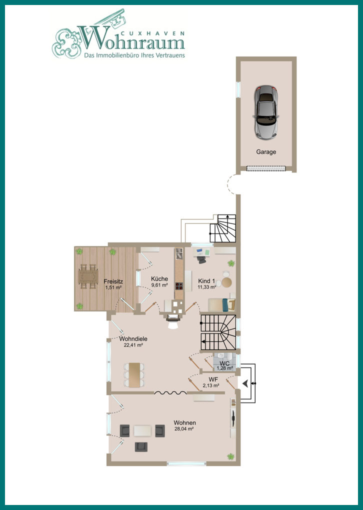 Ergeschoss Einfamilienhaus Cuxhaven / Altenbruch