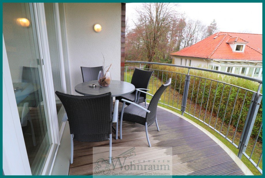 Balkon mit Morgensonne Etagenwohnung Cuxhaven