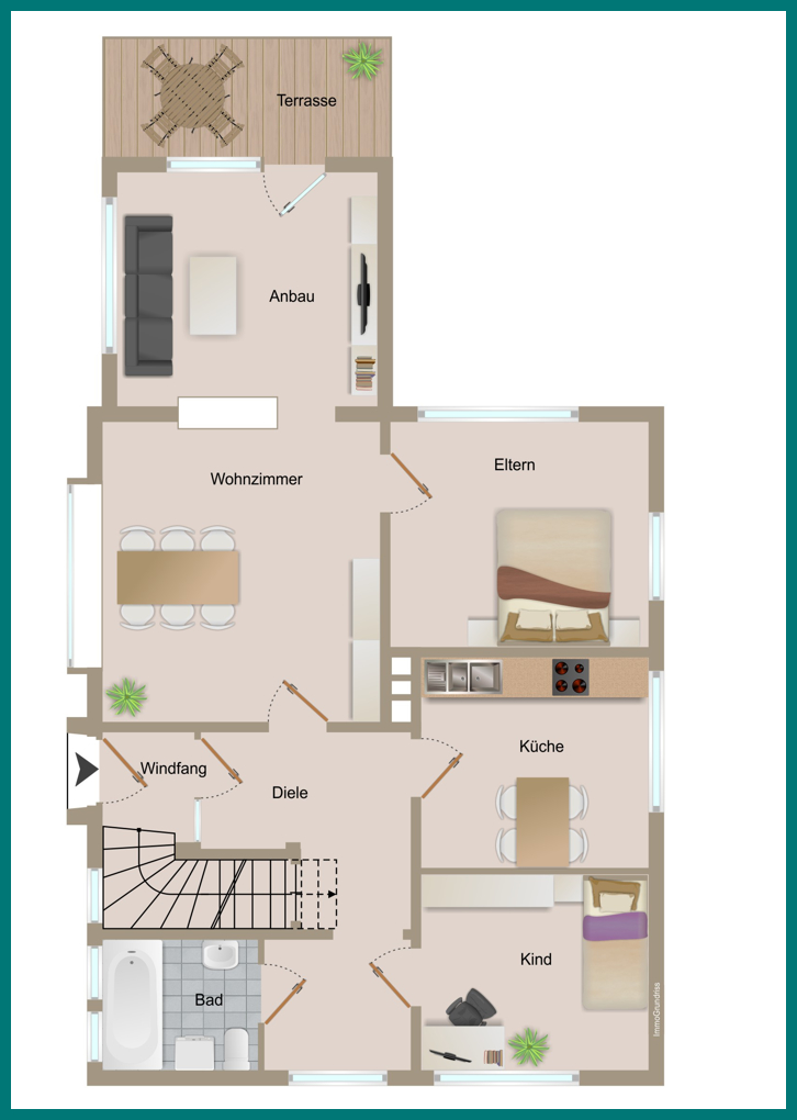 Grundriss EG Einfamilienhaus Otterndorf