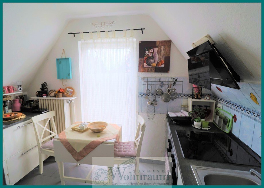 K�che mit zugang zum Balkon Zweifamilienhaus Cuxhaven