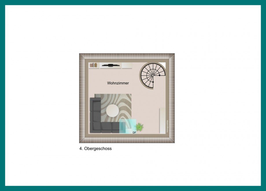 Grundriss 4 OG Galerie Maisonettewohnung Cuxhaven