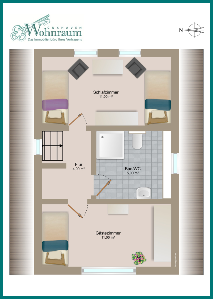 Grundriss Dachgeschoss Einfamilienhaus Cuxhaven