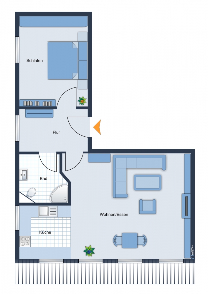 Grundriss Erdgeschosswohnung Cuxhaven