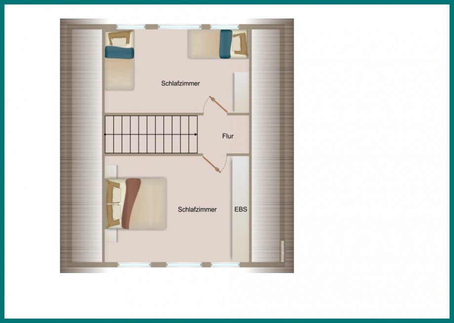 Grundriss OG Ferienhaus Cuxhaven / Duhnen