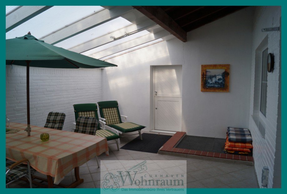 �berdachte Terrasse Whg 1 Haus Cuxhaven / Duhnen