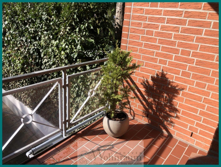 sonniger Balkon Erdgeschosswohnung Cuxhaven