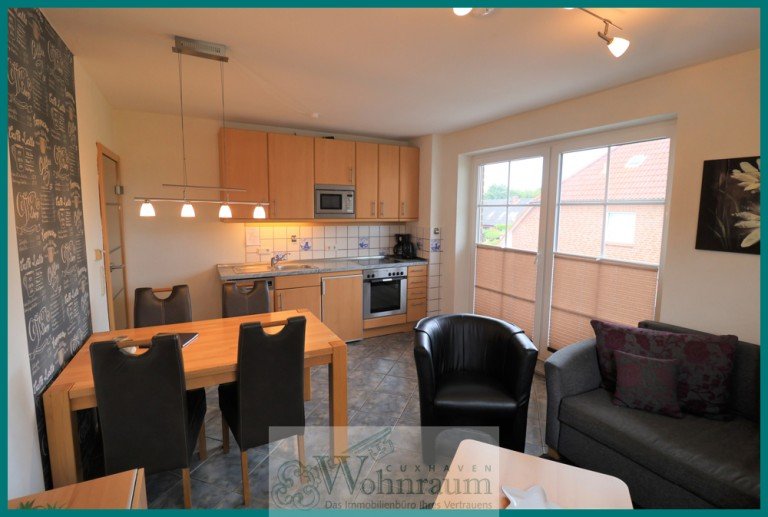 Wohn- Essbereich Cuxhaven / D�se Etagenwohnung Gepflegte Eigentumswohnung mit West-Balkon nahe dem Sandstrand.
