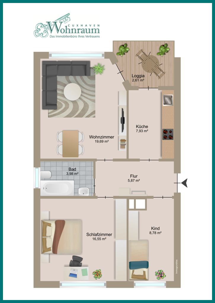  Erdgeschosswohnung Dorum