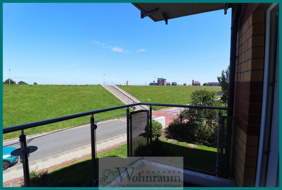 Blick vom Balkon Maisonettewohnung Cuxhaven