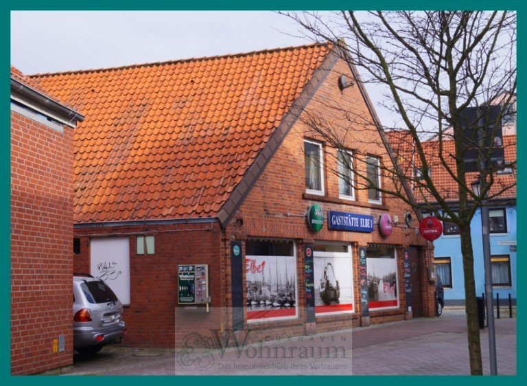 Au�enansicht Cuxhaven Haus Das Kulthaus in Cuxhaven mit der alten Seemannskneipe Elbe 1