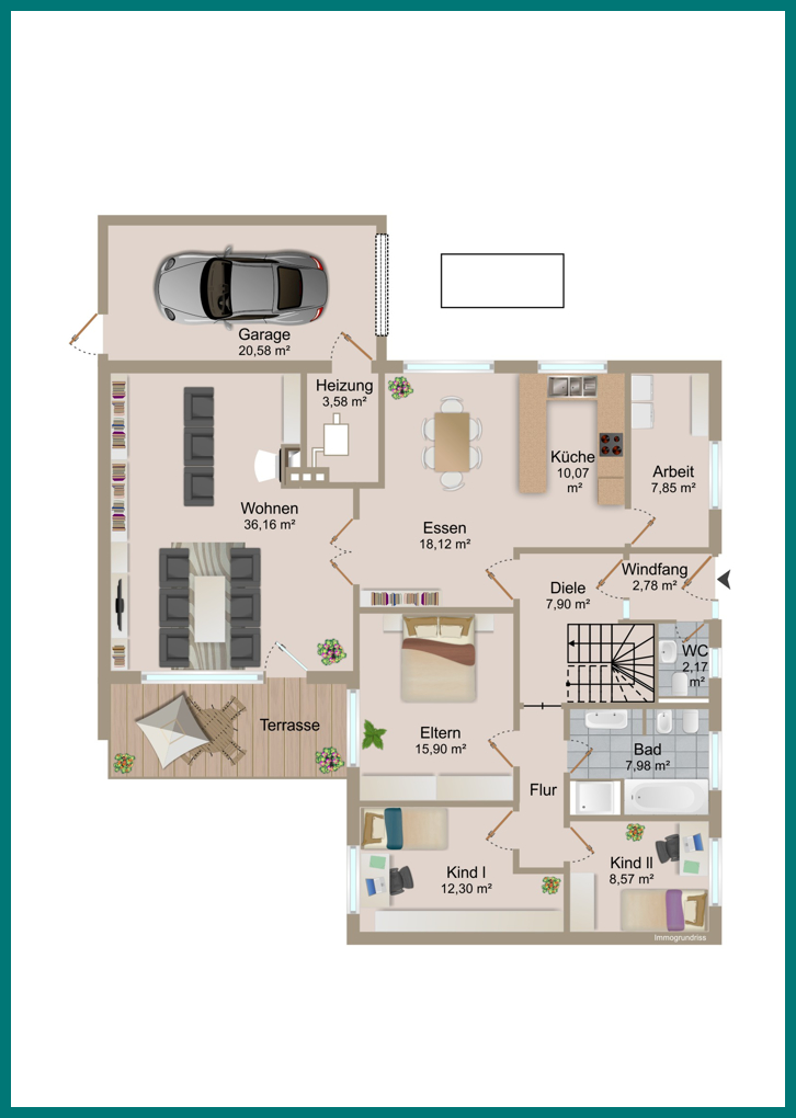 Erdgeschoss Einfamilienhaus Cuxhaven / Sahlenburg