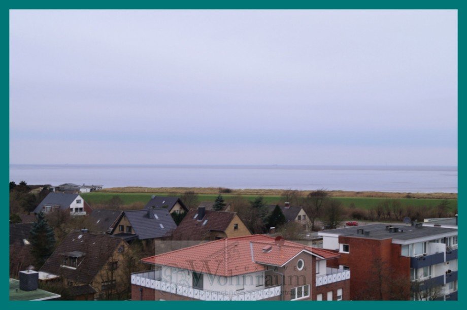 Blick bis nach Neuwerk Penthousewohnung Cuxhaven