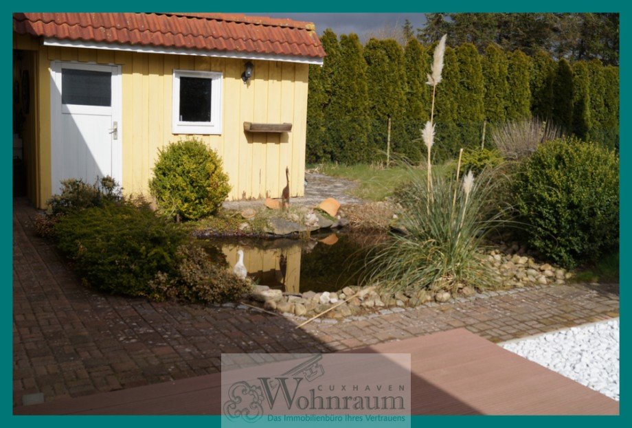 sch�n angelegter Garten Einfamilienhaus Wurster Nordseek�ste
