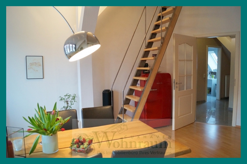 Treppe zum Schlafbereich Maisonettewohnung Cuxhaven