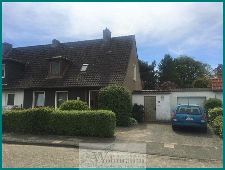 Stra�enansicht Cuxhaven / Groden Doppelhaush�lfte Doppelhaush�lfte mit idyllischem Garten.