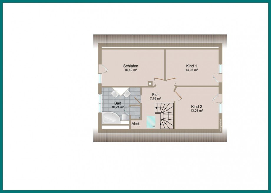 Grundriss Obergeschoss Einfamilienhaus Wurster Nordseek�ste OT Nordholz