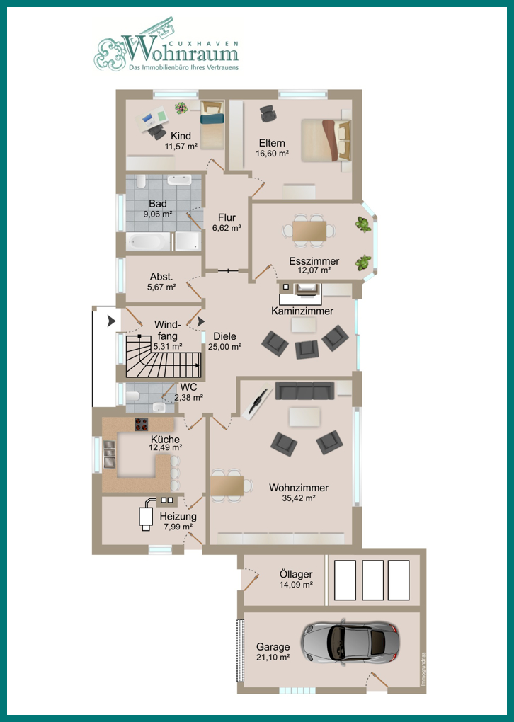 Erdgeschoss Bungalow Wurster Nordseek�ste