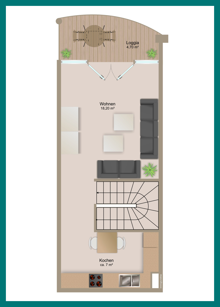 Grundriss OG Maisonettewohnung Cuxhaven