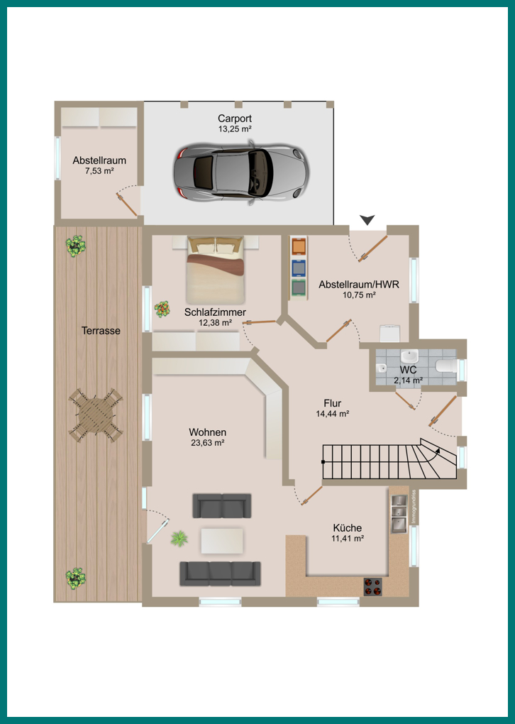 Grundriss EG Einfamilienhaus Neuhaus (Oste)